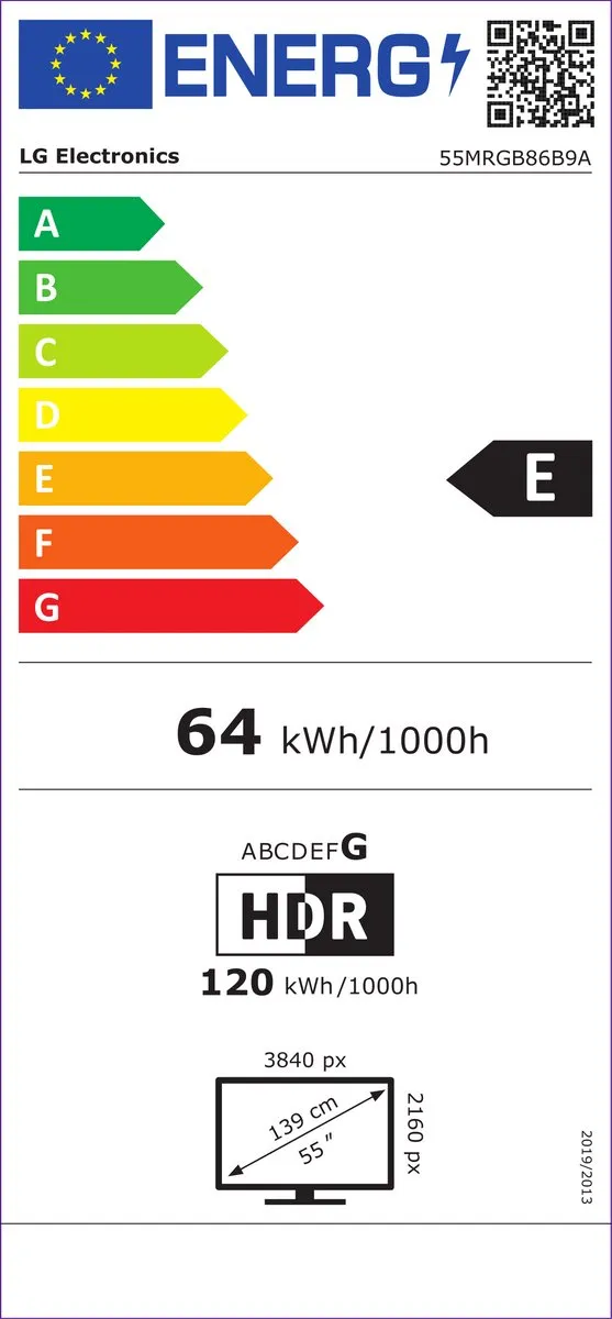 LG 55MRGB86B9A 55 inch 4K RGB MiniLED TV - Zwart