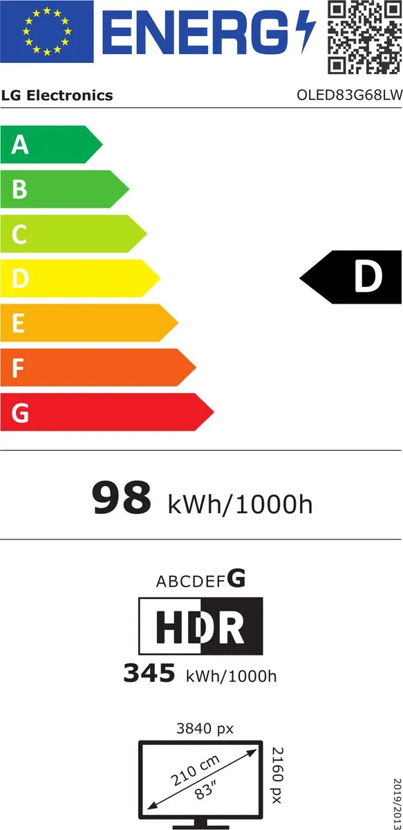 LG OLED83G68LW Smart TV 83 inch - 4K OLED - Zwart