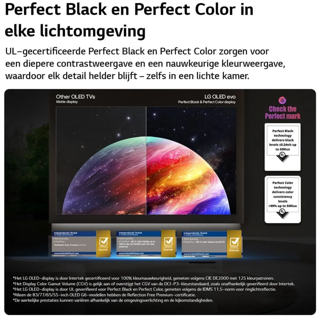 LG C6 OLED83C67LA 83 inch 4K OLED - Zwart