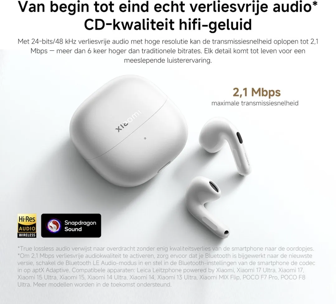 Xiaomi Buds 6 True Wireless Oordopjes - 35 Uur - Grijs