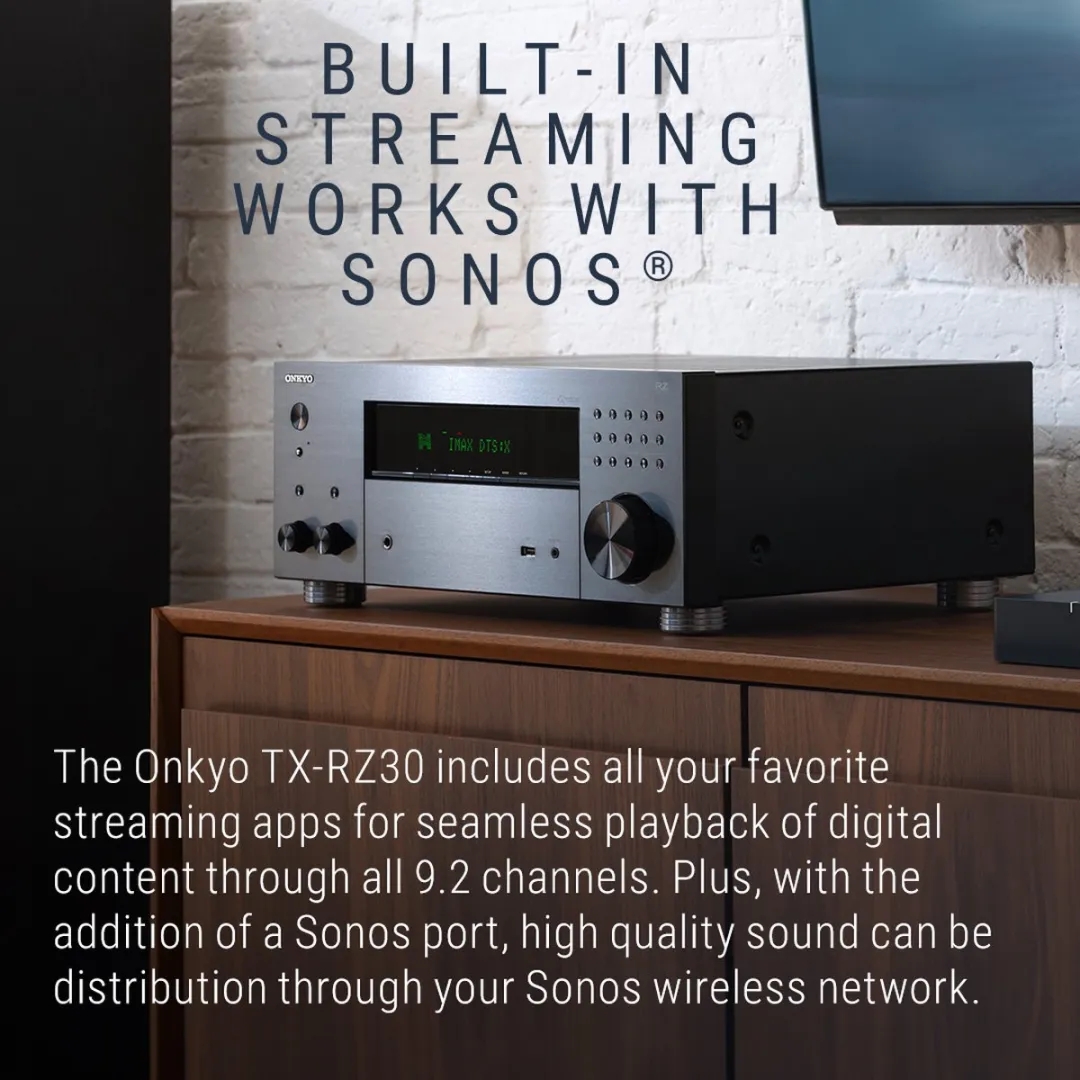Onkyo TX-RZ30 AV Receiver - 9x100W 8K HDMI 2.1