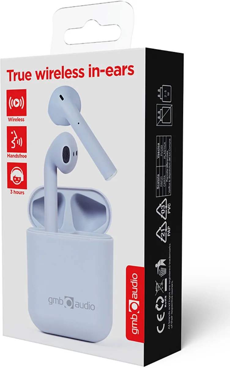 Gembird Seattle TWS-SEA-GW In-Ear Oordopjes - Misty Grijs