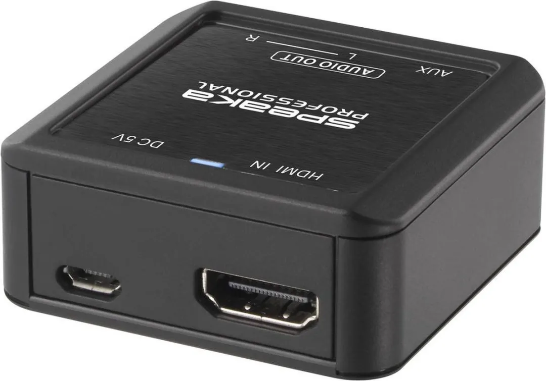 SpeaKa Professional SP-10094284 Audio Converter HDMI naar Cinch - Zwart