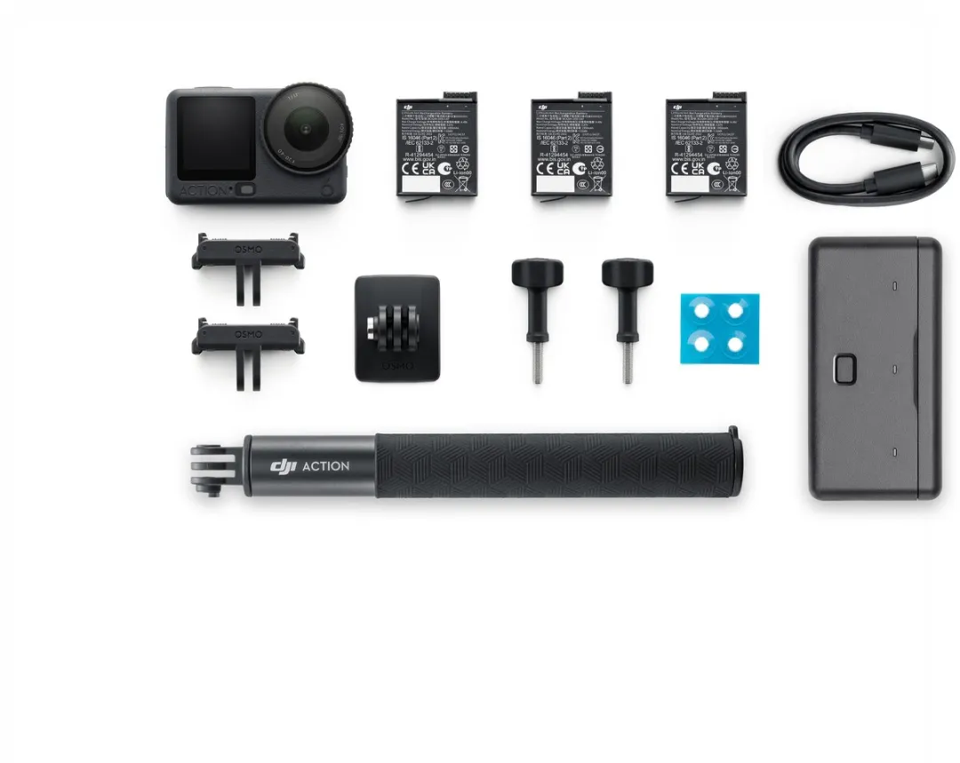 DJI Osmo Action 6 650131 Actiecamera - 38MP - Black - 3x Accu