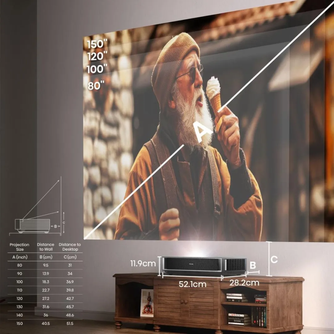 Hisense PT1SE Videoprojector 4K UHD Ultra Short Throw Triple Laser - Grijs - afbeelding 2 van 6