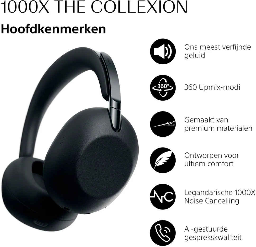 Sony WH-1000XM5 The Collexion Noise Cancelling - Zwart