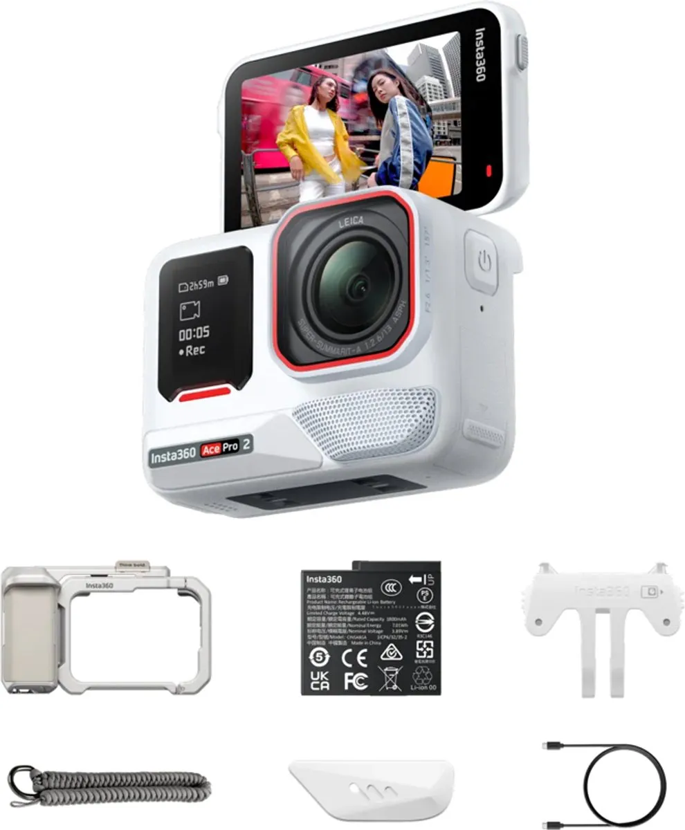 Insta360 Ace Pro 2 CINSBBGA_10 Actiesportcamera - 8K - Arctic White