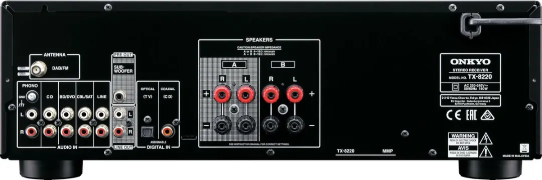 Onkyo TX-8220 Stereo Receiver 140W - Zwart