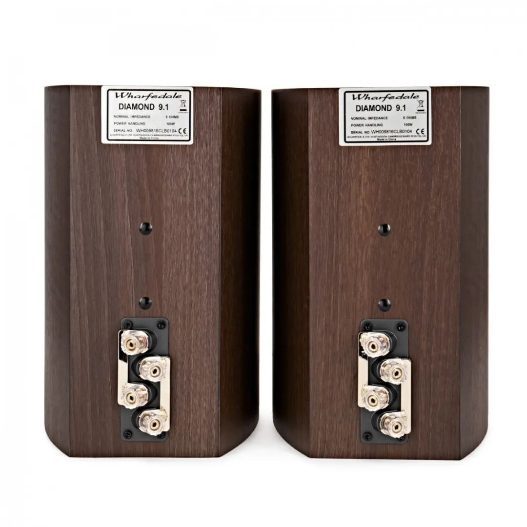 Wharfedale Diamond 9.1 Boekluidsprekers - Paar - Walnoot