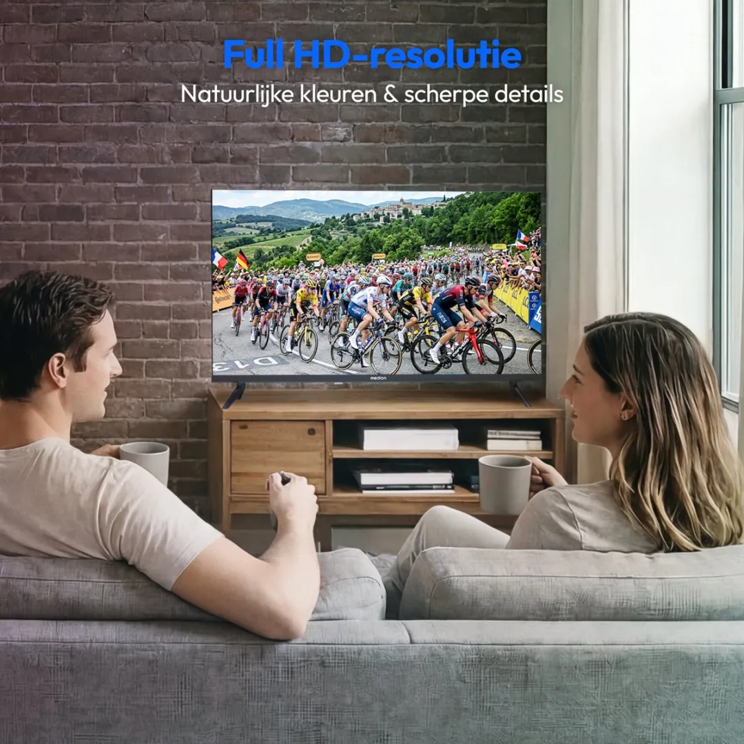Medion 80cm Full HD Smart TV MD 832102 - 3x HDMI - Zwart - afbeelding 6 van 6
