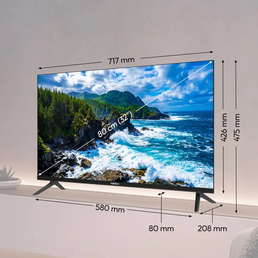 Medion 80cm Full HD Smart TV MD 832102 - 3x HDMI - Zwart