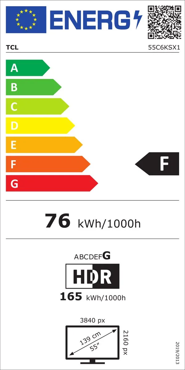 TCL 55C6KS - 55 inch - 4K QD-MiniLED - 2025