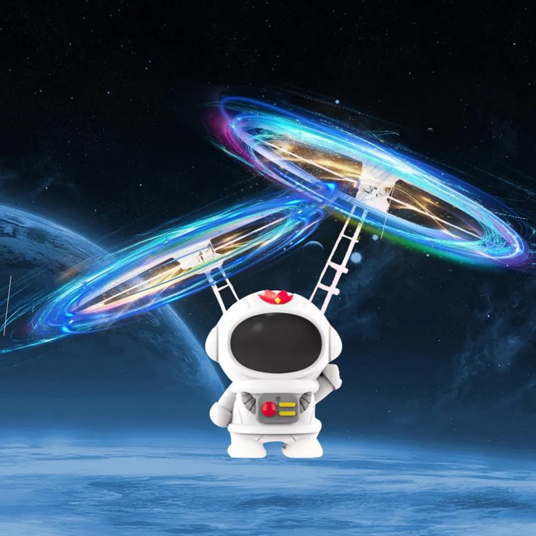 ECTEATOY Zwevende Astronaut Drone LED Minivlieger - Wit