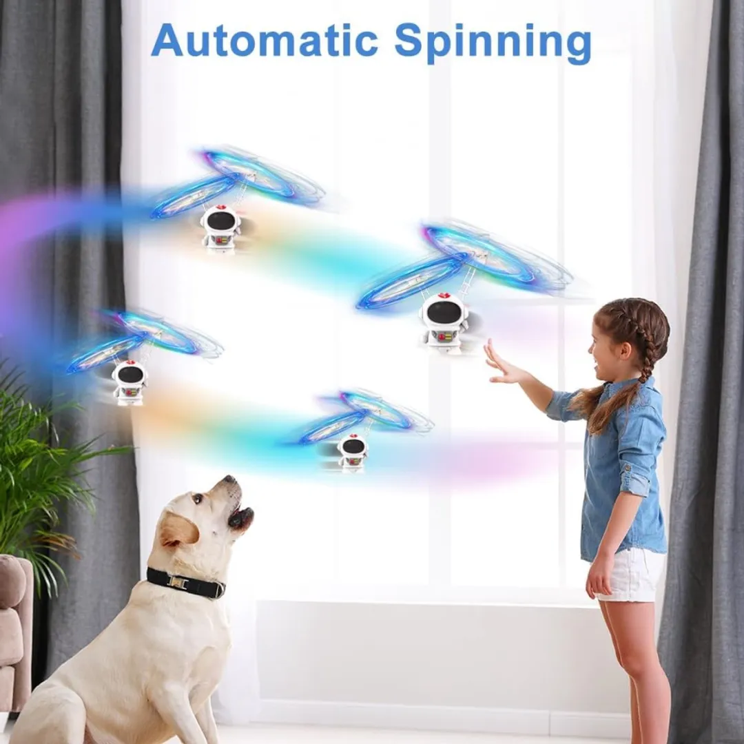ECTEATOY Zwevende Astronaut Drone LED Minivlieger - Wit