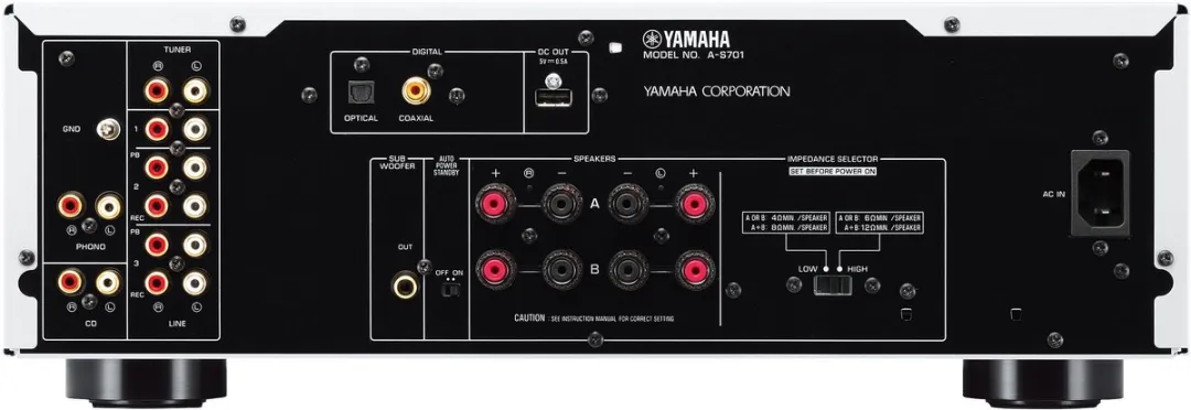 Yamaha A-S701 Versterker - 320W - Zilver - afbeelding 6 van 6
