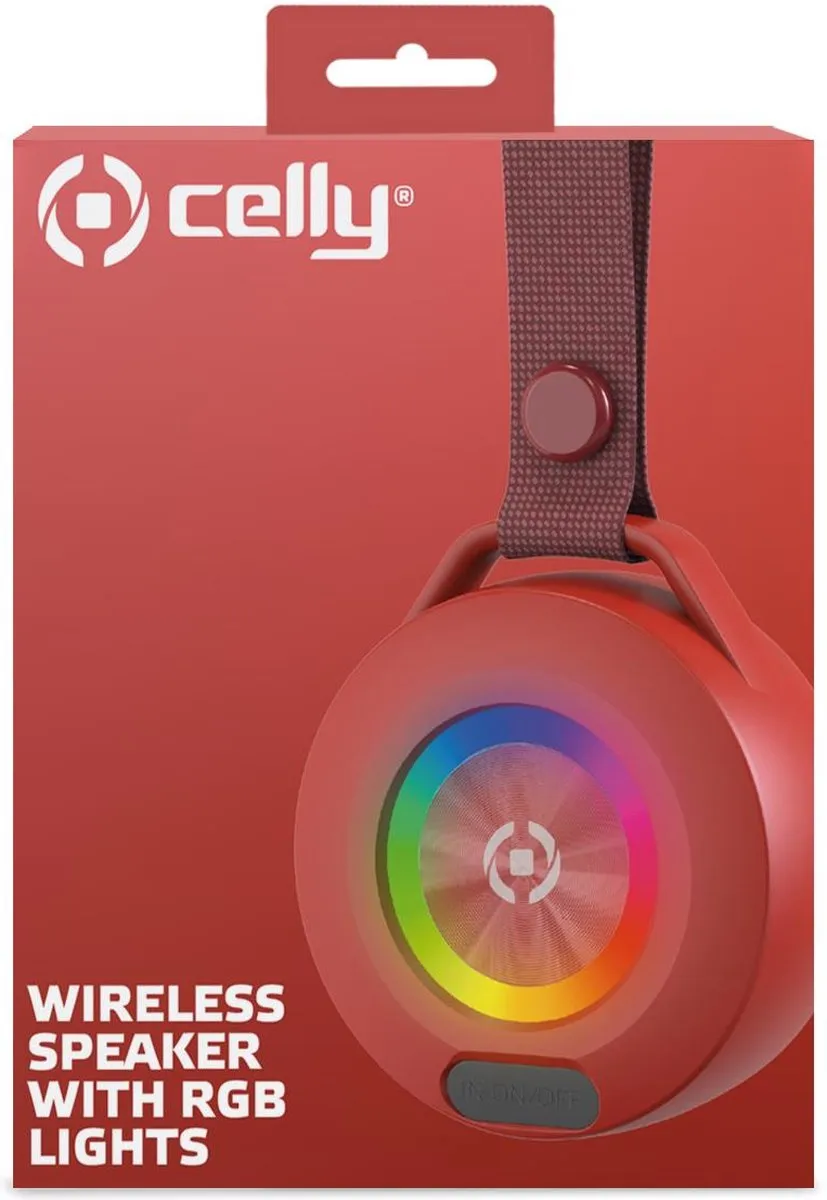 Celly LightBeat RD Bluetooth Speaker - Rood