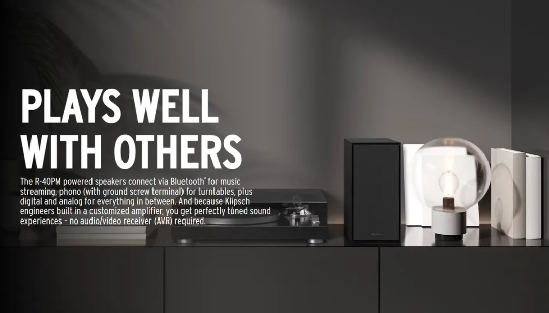 Klipsch R-40PM Actieve Boekenplankset - 70W - Bluetooth/Optisch/Analoog