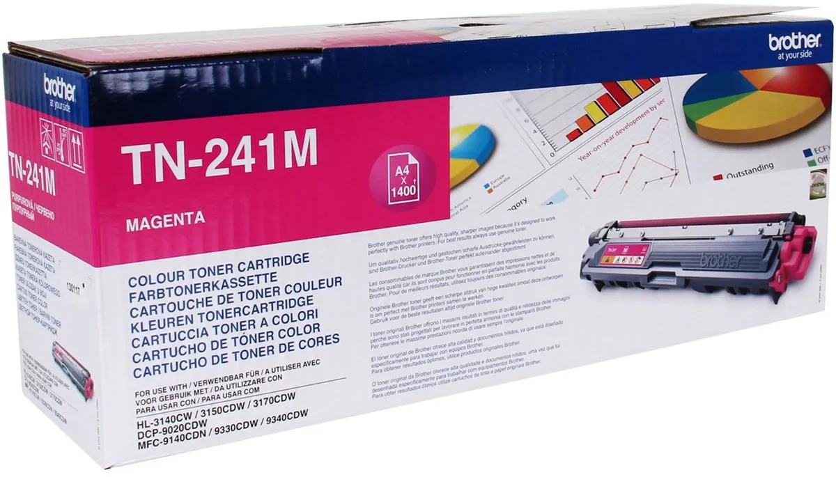 Brother TN-241M Magenta Tonercartridge - 2500 Pagina's