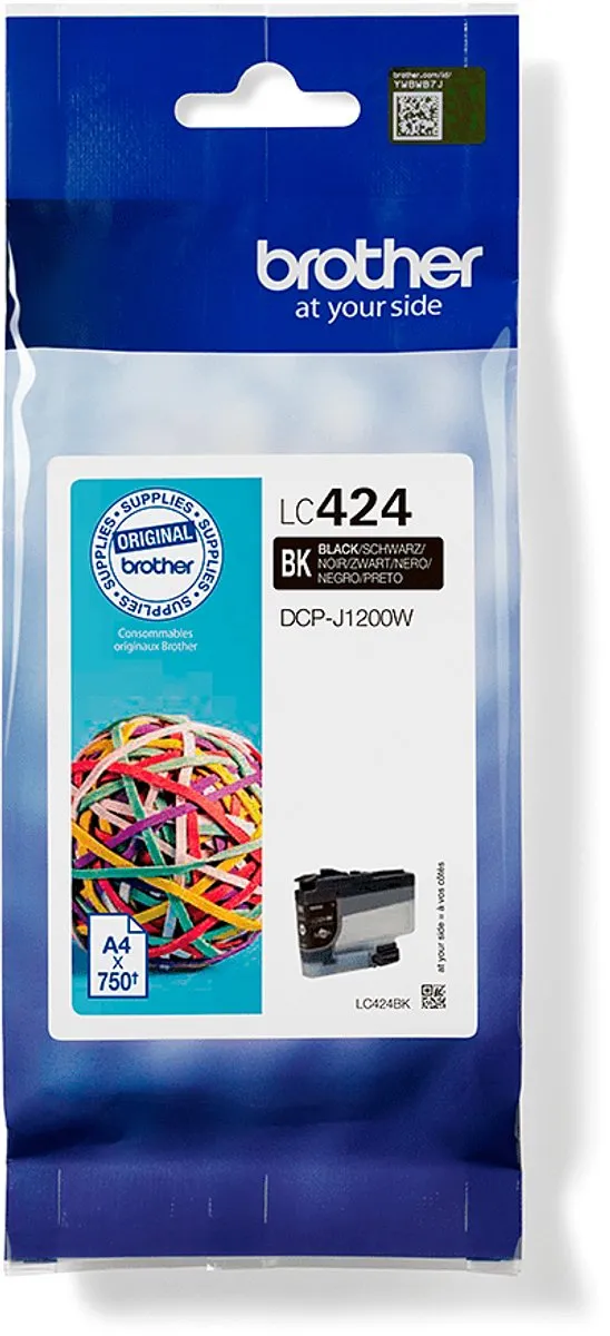 Brother LC-424BK Originele Cartridge - Zwart