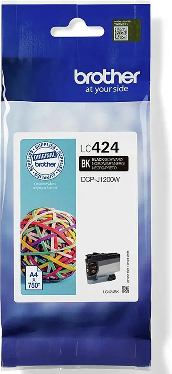 Brother LC-424BK Originele Cartridge - Zwart