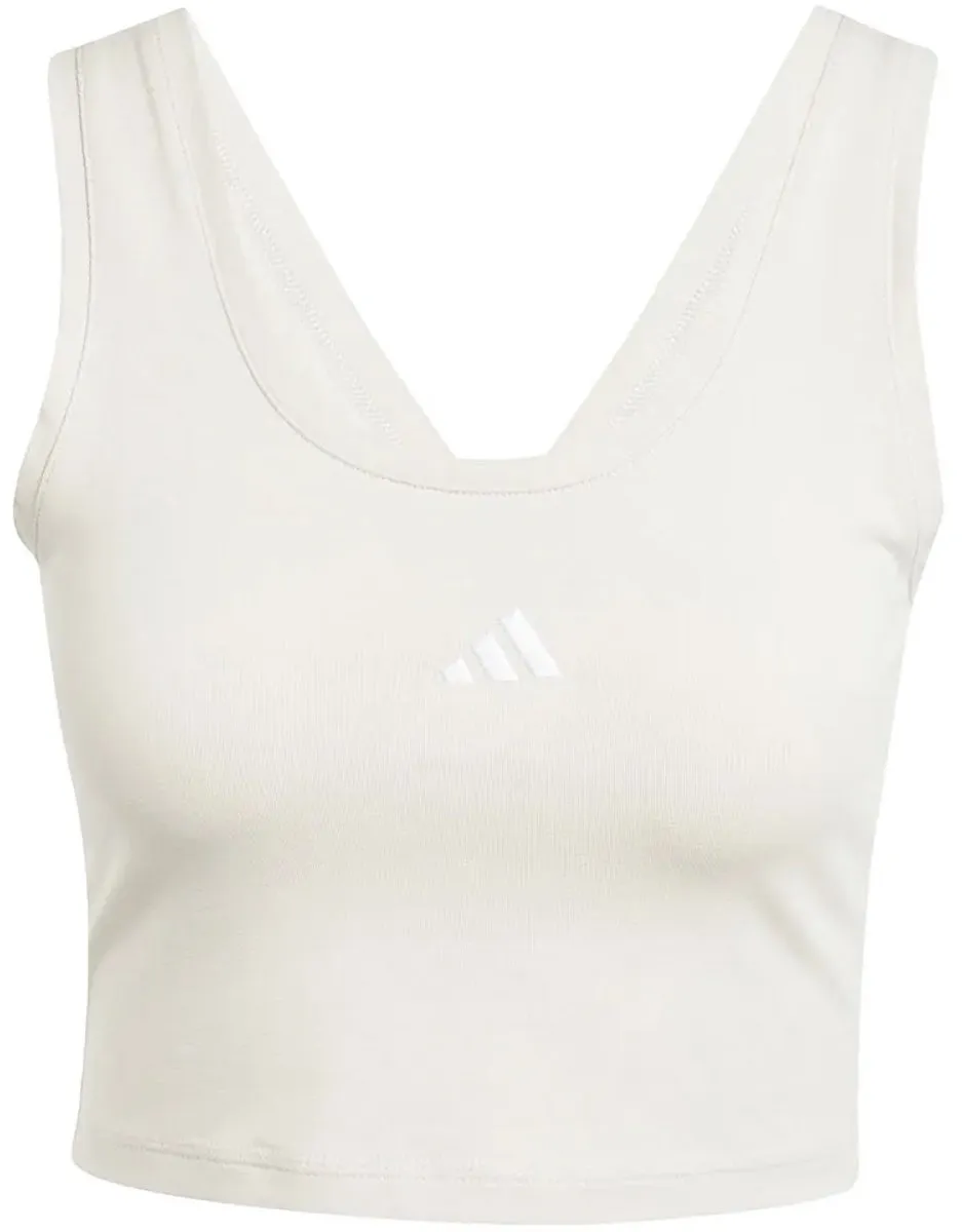 adidas Essentials Small Logo Tanktop Dames - XL - Beige