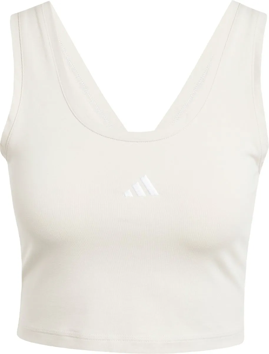 adidas Essentials Small Logo Tanktop Dames - XL - Beige