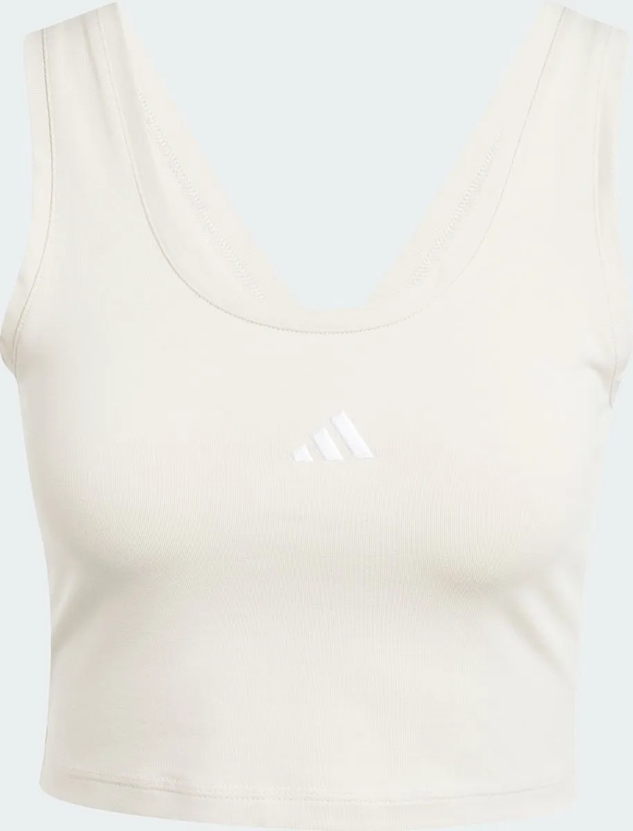 adidas Essentials Small Logo Tanktop Dames - XL - Beige