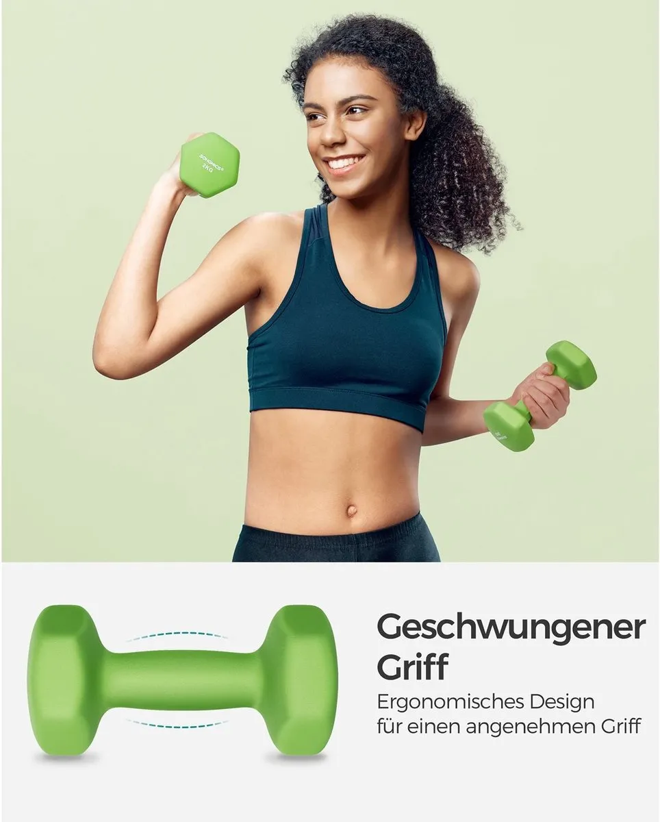 Songmics Dumbbellset 1,5 kg - Groen