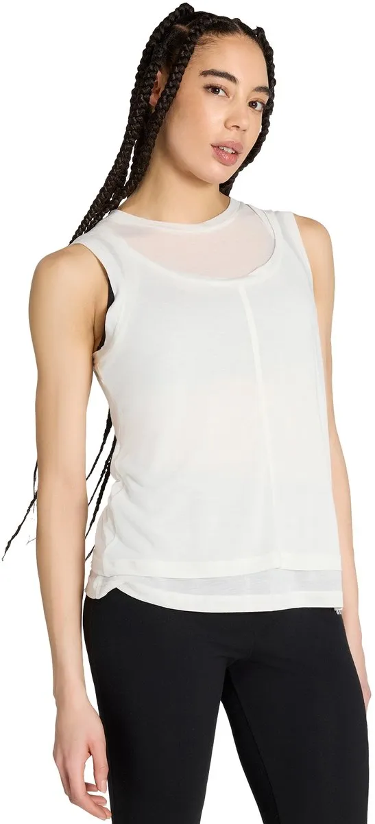 Adidas Soft Lux Sheer Tanktop KT0410 - Dames M - Wit