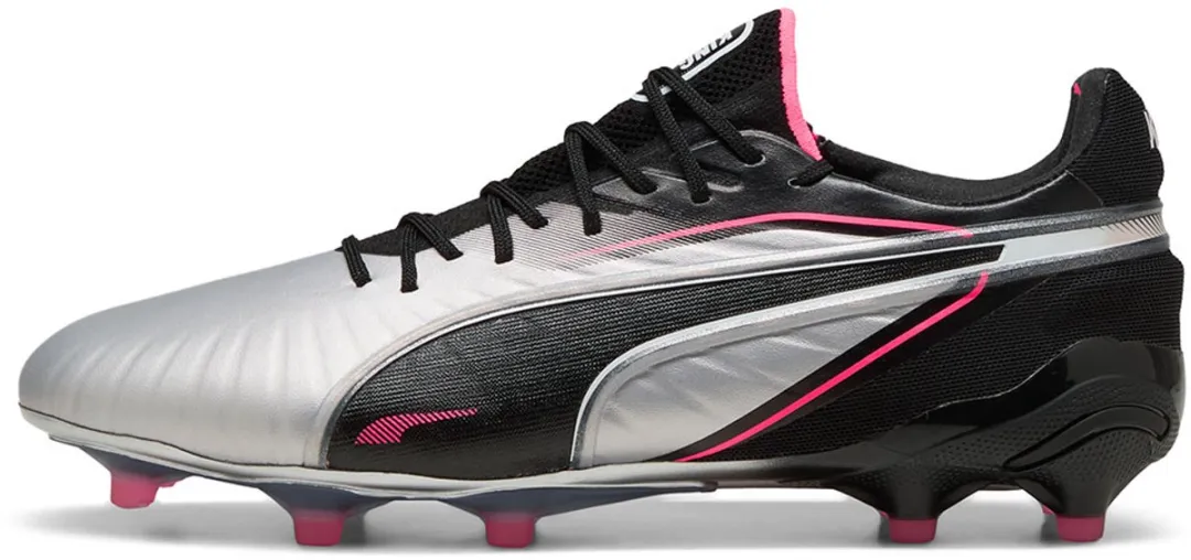 PUMA King Ultimate FG/AG Voetbalschoenen 44 - Zilver