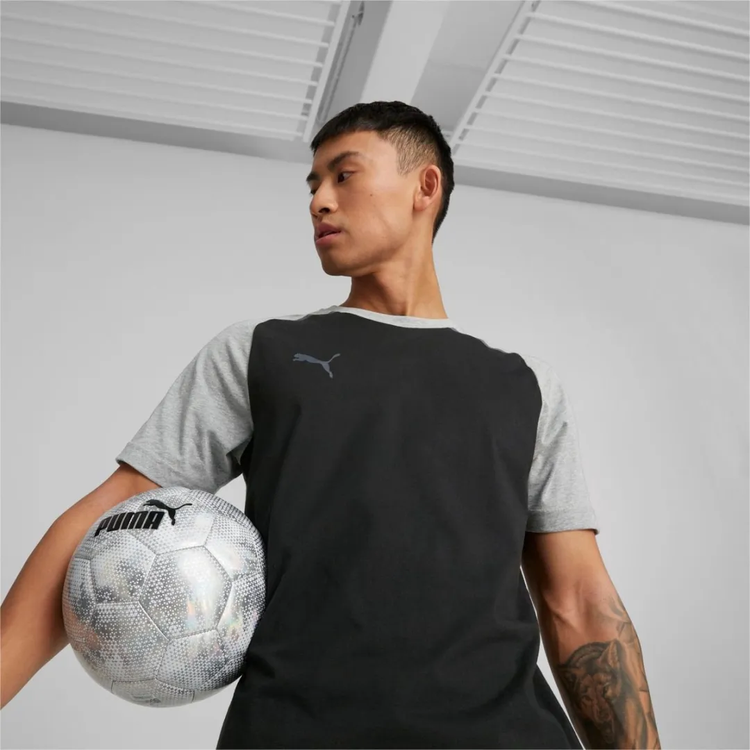 PUMA Team Cup Casuals T-Shirt Heren - L - Zwart