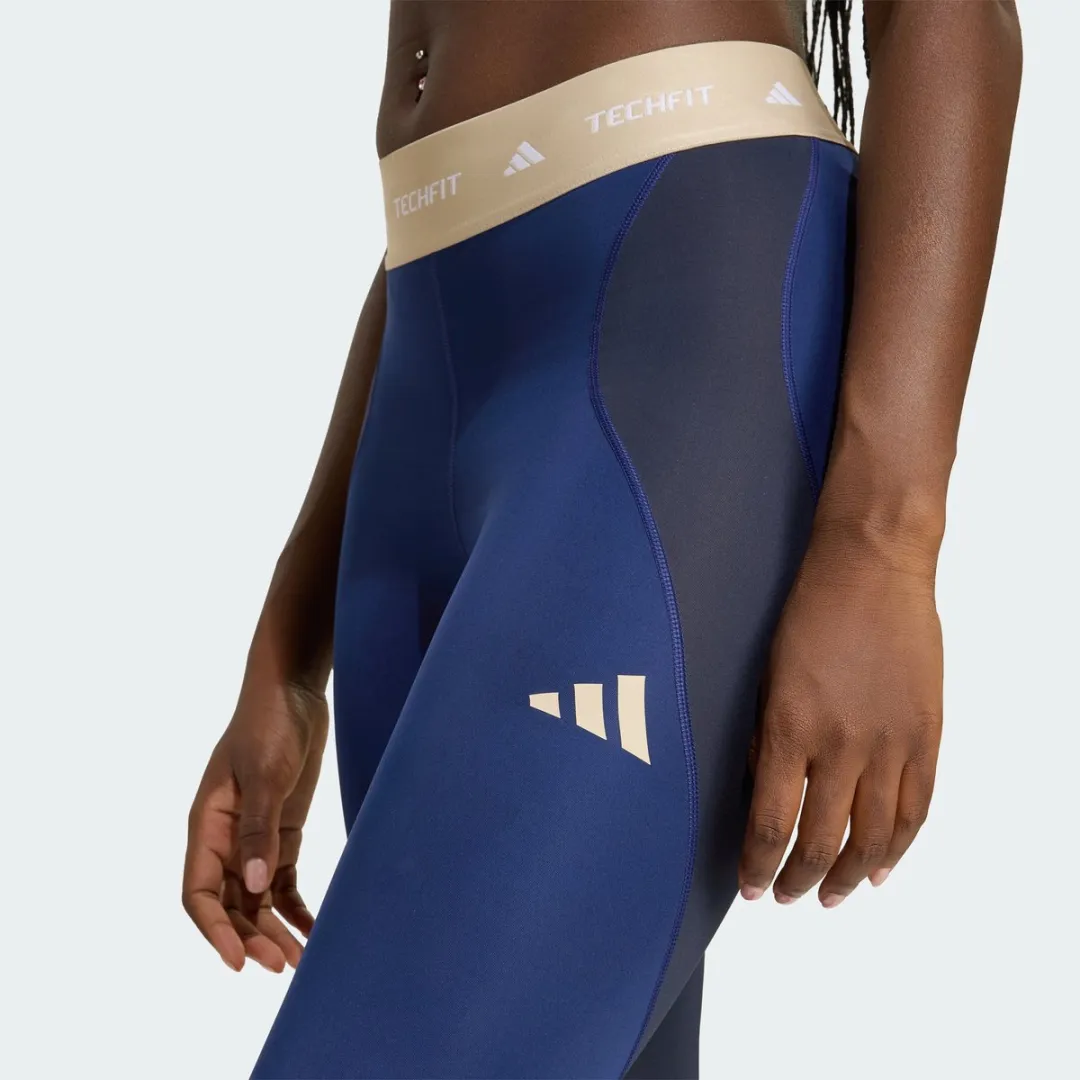 Adidas Performance Techfit Color Block 7/8 Workoutlegging KR3529 - Blauw - afbeelding 6 van 6