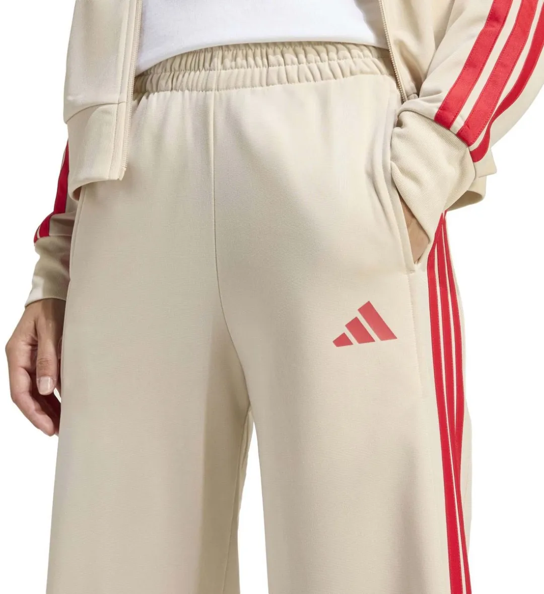 Adidas Sportbroek W 3S Fashion Pt - Trainingsbroek M - Beige