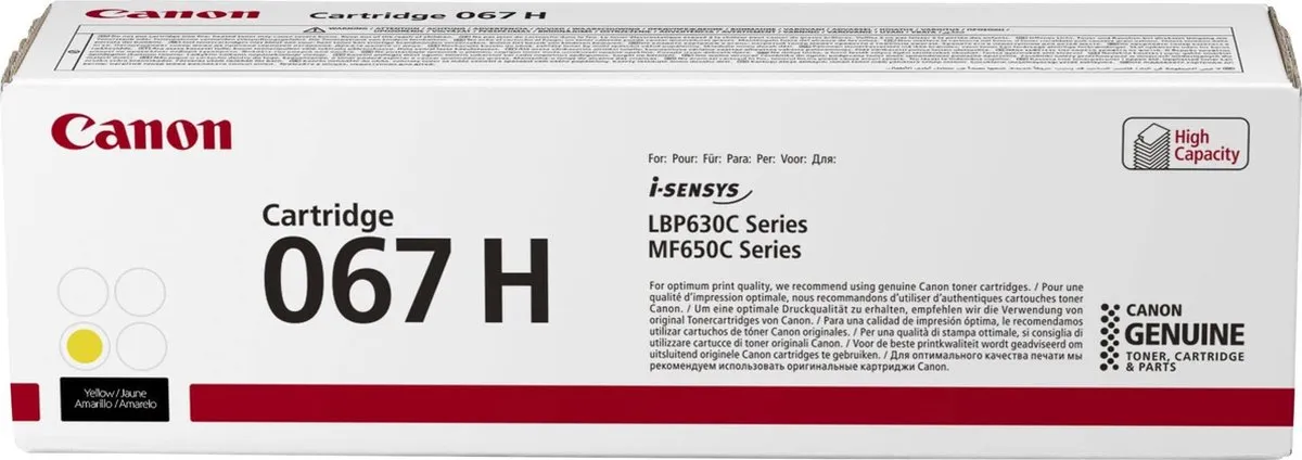 Canon 067H Geel Toner Cartridge 1 Stuks