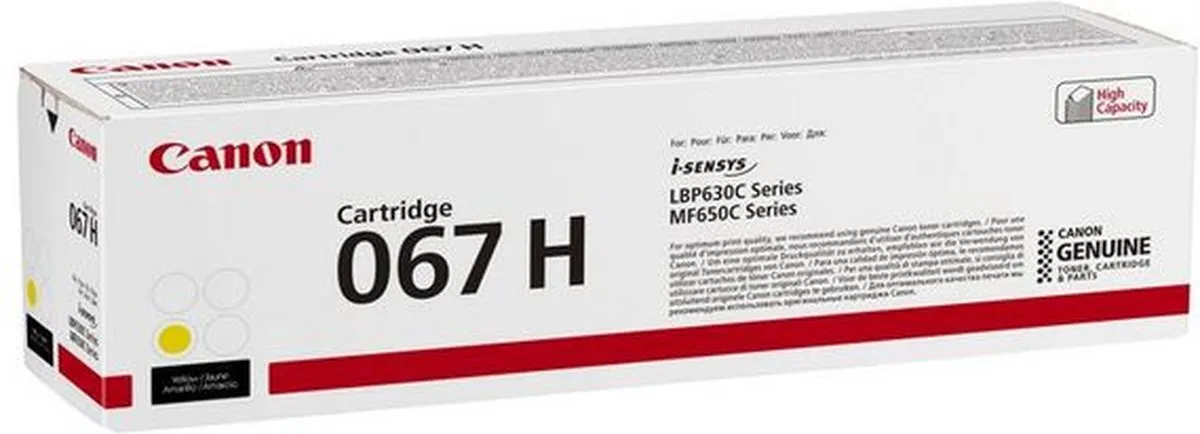 Canon 067H Geel Toner Cartridge 1 Stuks