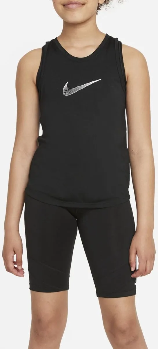 Nike One Tanktop Unisex - Maat 134 - Zwart