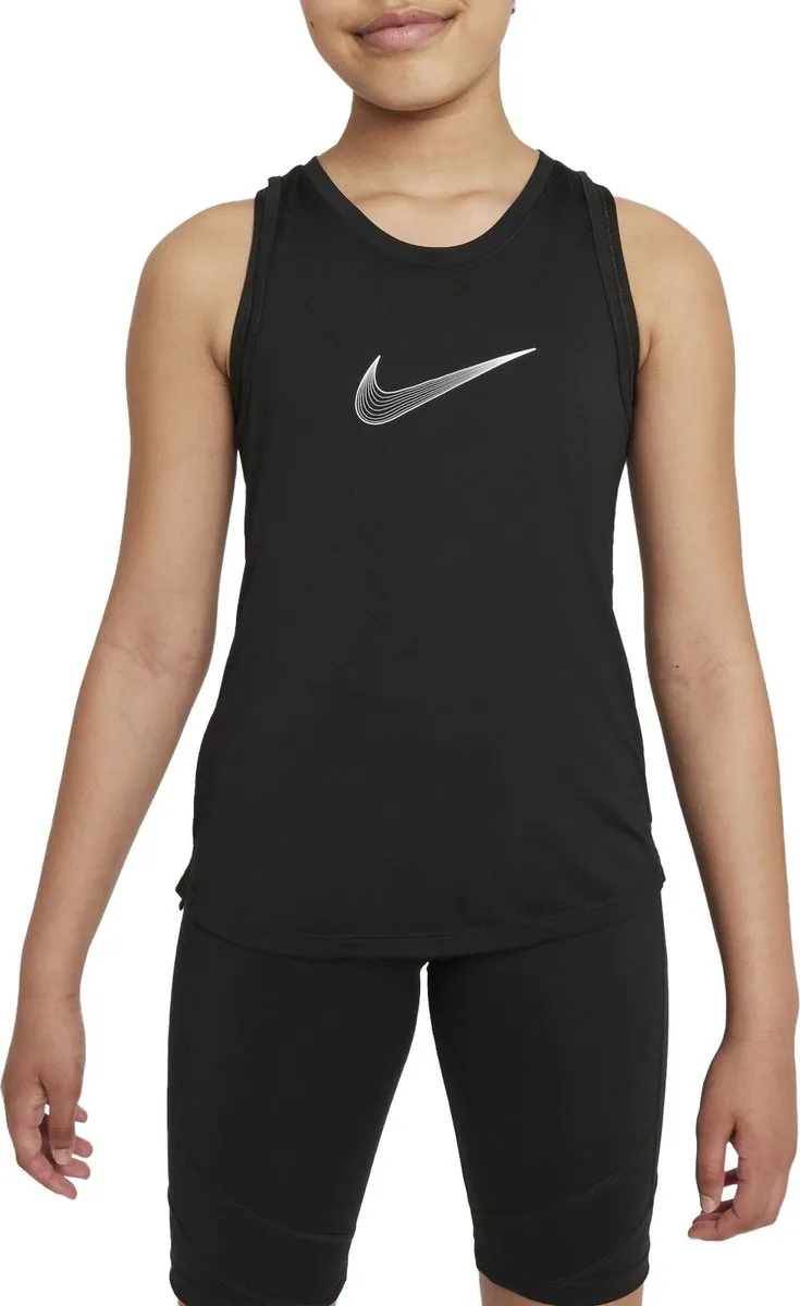 Nike One Tanktop Unisex - Maat 134 - Zwart