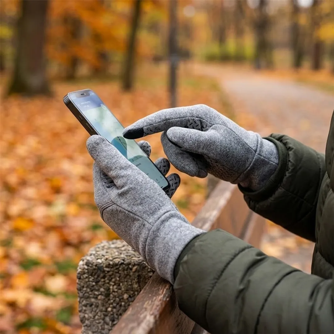 NUVEX Hardloop Handschoenen - Touchscreen Grijs