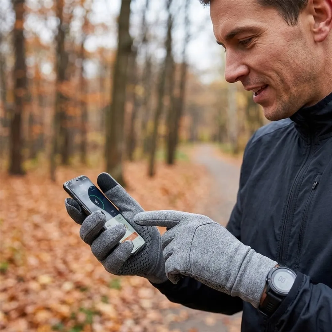 NUVEX Hardloop Handschoenen - Touchscreen Grijs