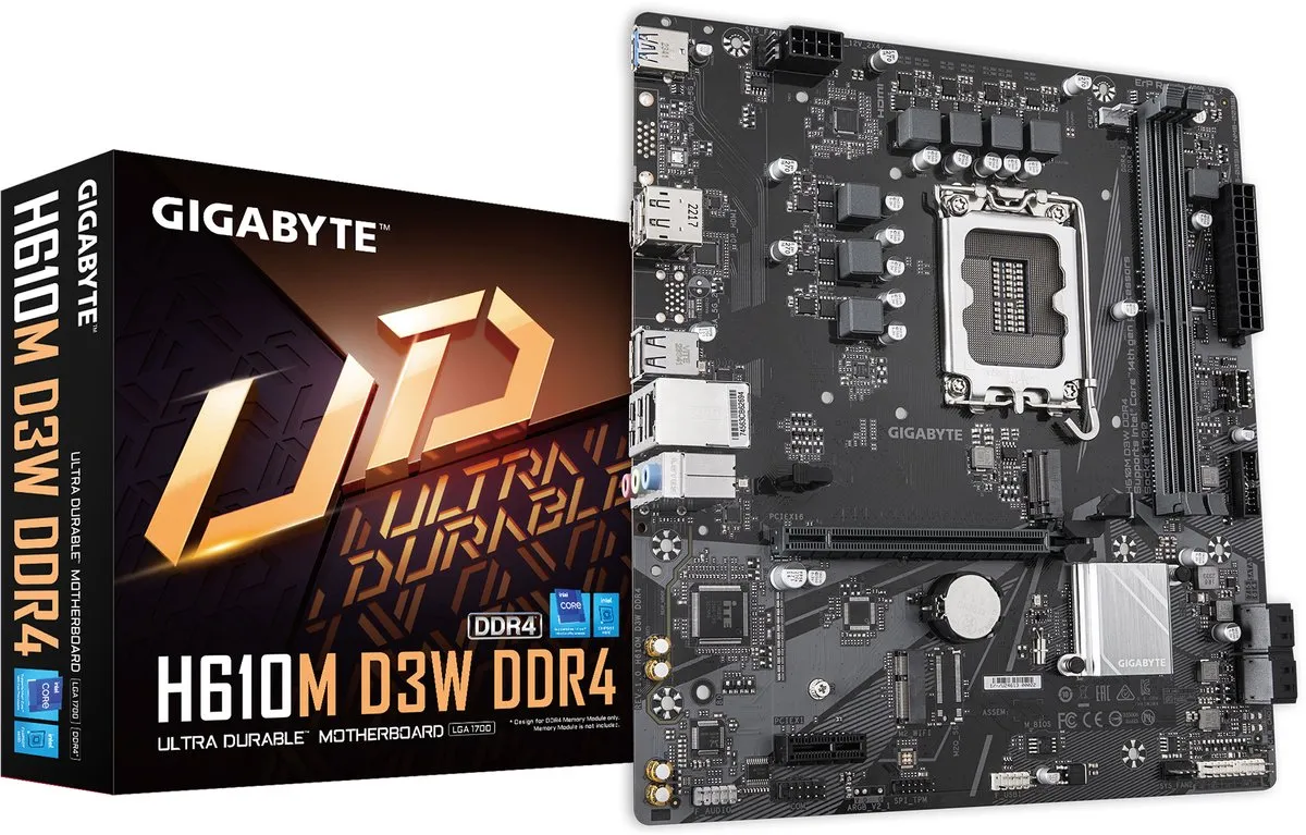 Gigabyte H610M D3W DDR4 Moederbord - Micro ATX