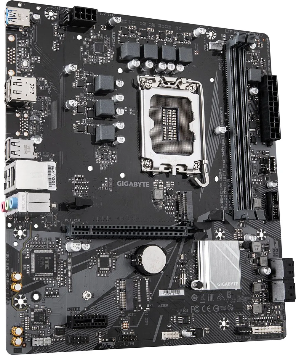 Gigabyte H610M D3W DDR4 Moederbord - Micro ATX