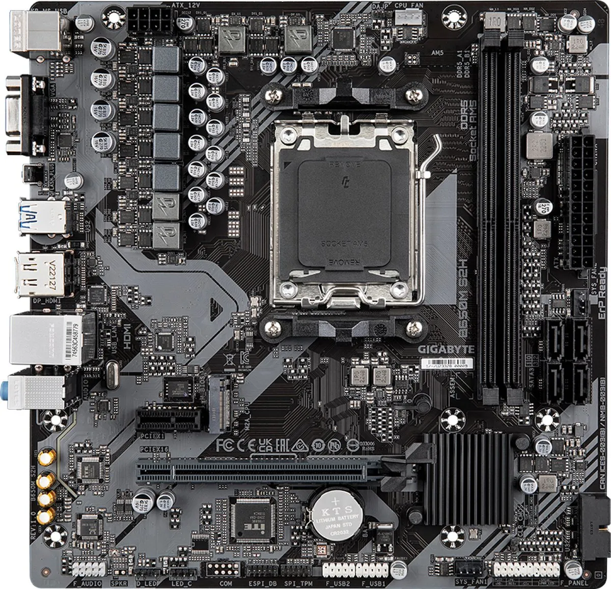 Gigabyte B650M S2H AM5 Micro-ATX Moederbord