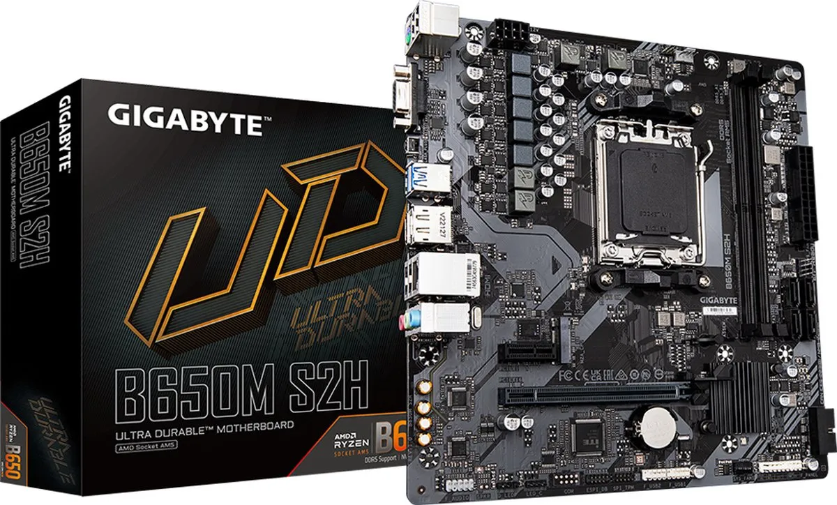 Gigabyte B650M S2H AM5 Micro-ATX Moederbord