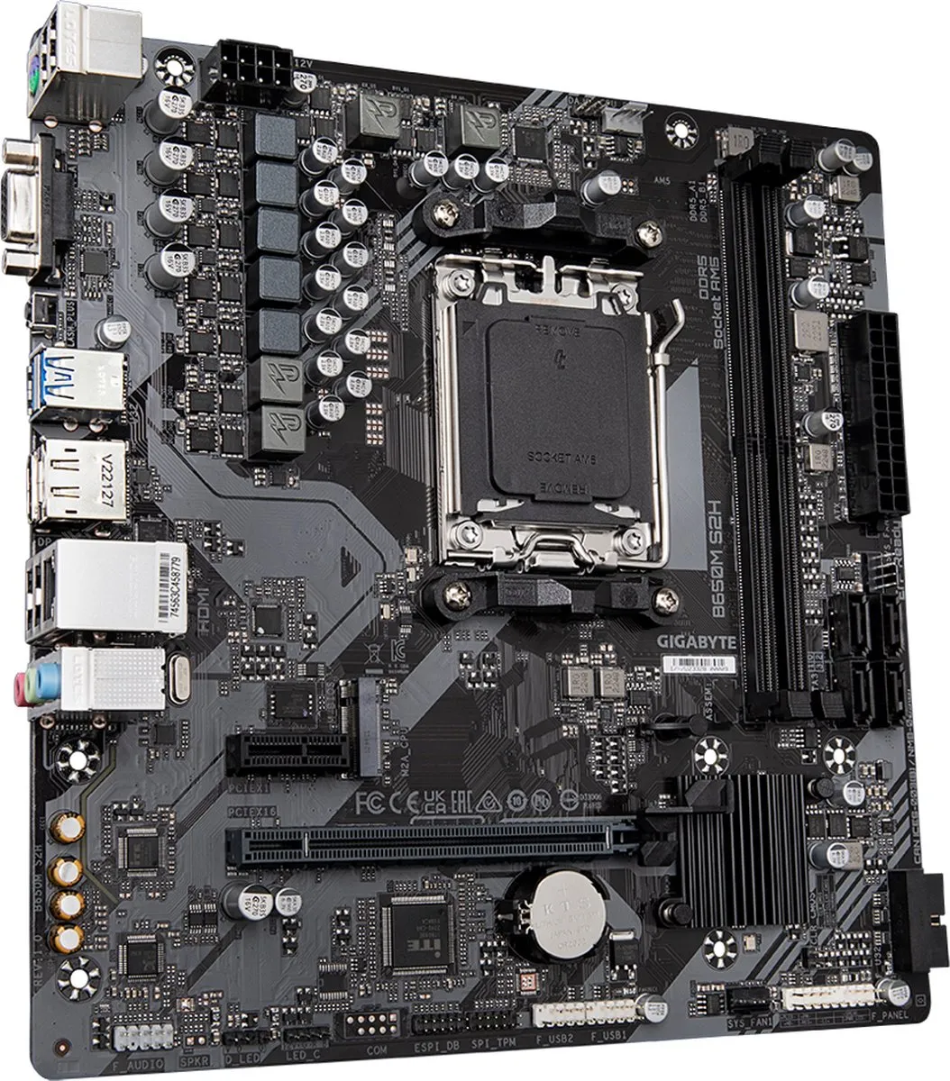 Gigabyte B650M S2H AM5 Micro-ATX Moederbord