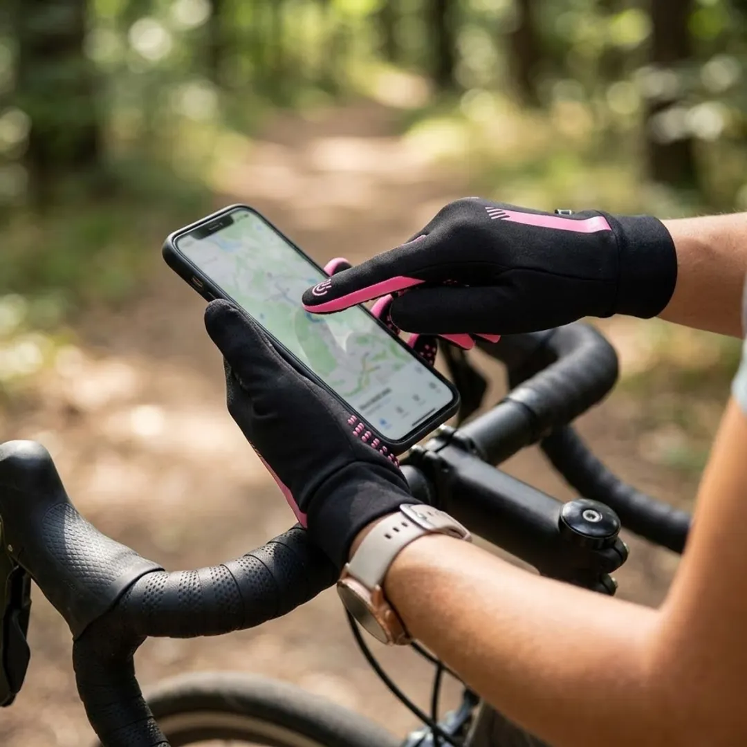 NUVEX Hardloop Handschoenen - Touchscreen - Zwart/Rood