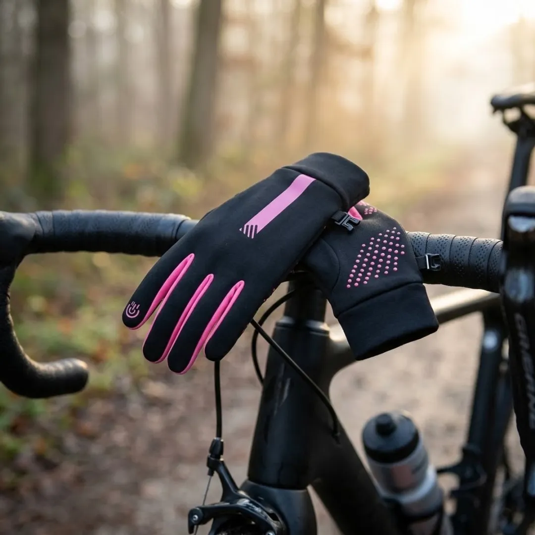NUVEX Hardloop Handschoenen - Touchscreen - Zwart/Rood