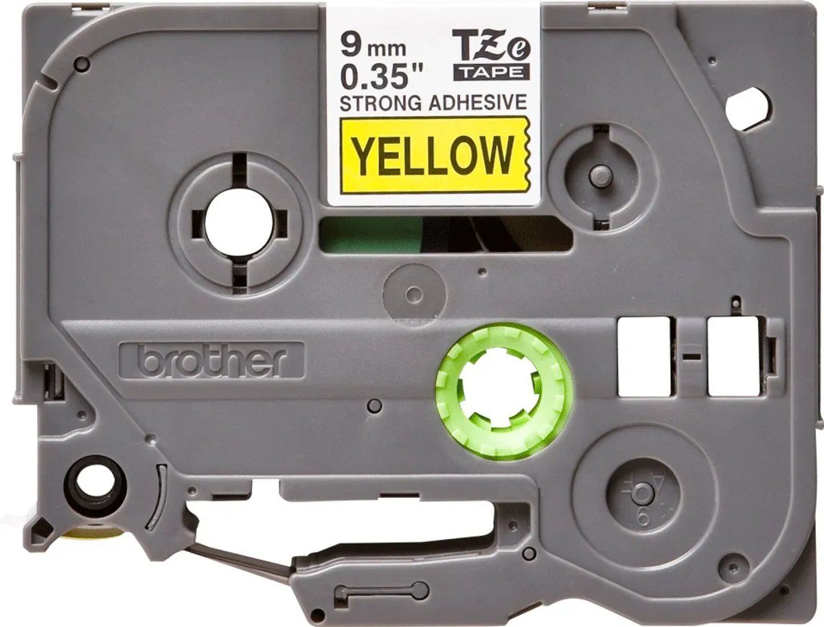 Brother TZE-S621 Cartridge - 9mm - Zwart/Geel