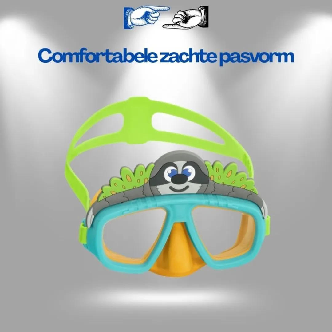 Bestway Zwemmasker 22064 Leniwiec - Lichtblauw/Oranje - afbeelding 3 van 6