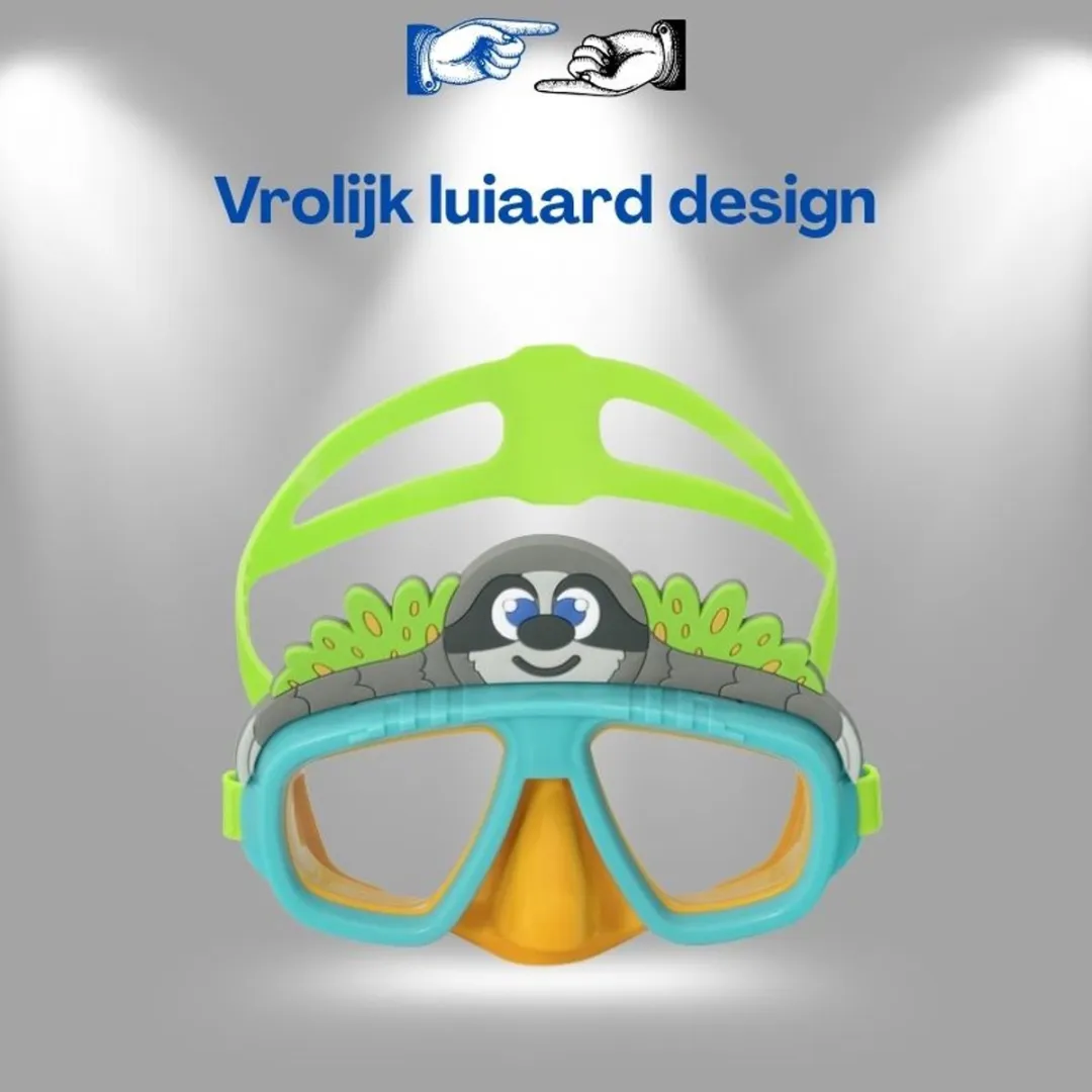 Bestway Zwemmasker 22064 Leniwiec - Lichtblauw/Oranje - afbeelding 5 van 6