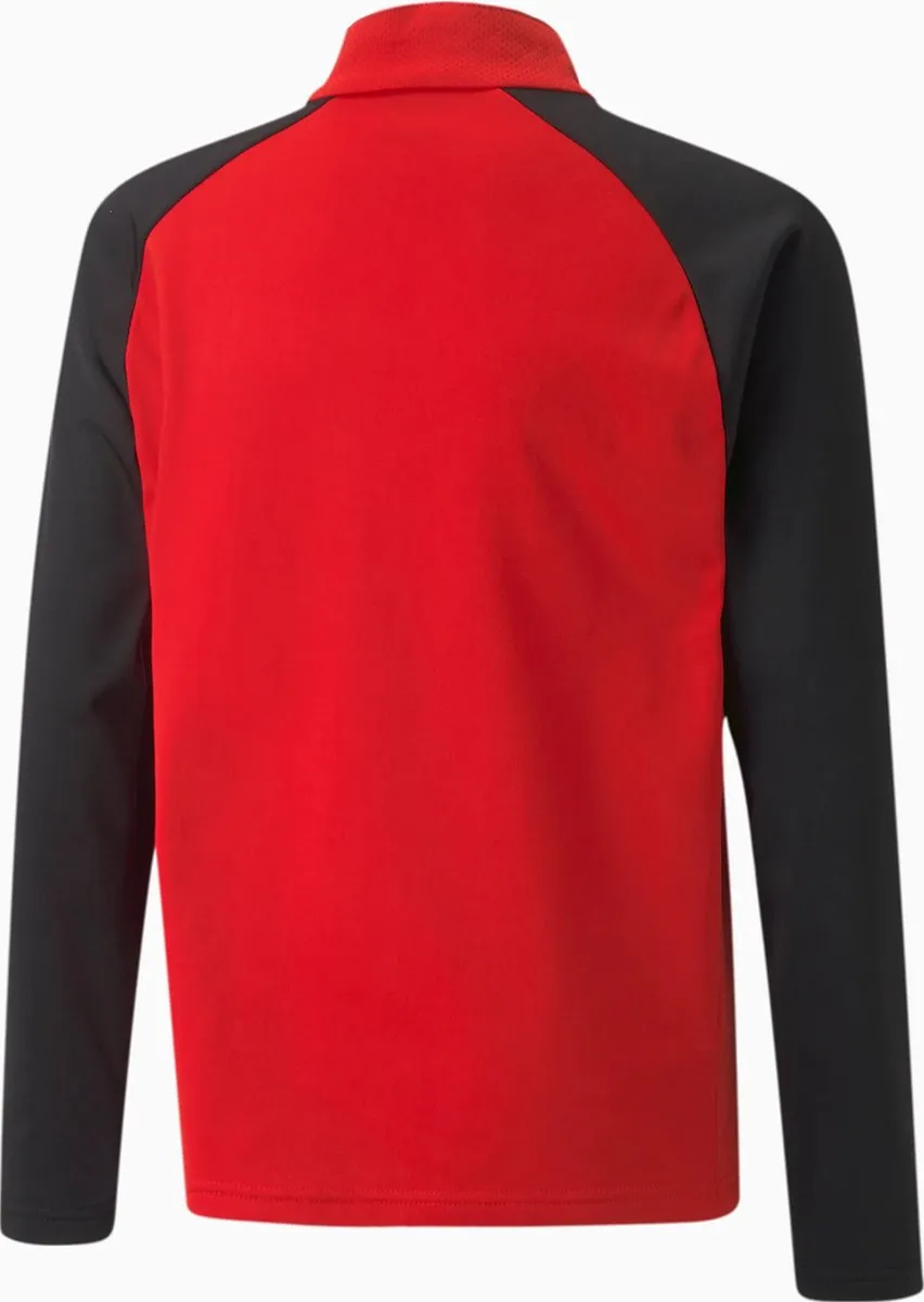 PUMA TeamLIGA 1/4 Zip Sporttrui 116 - Zwart/Rood